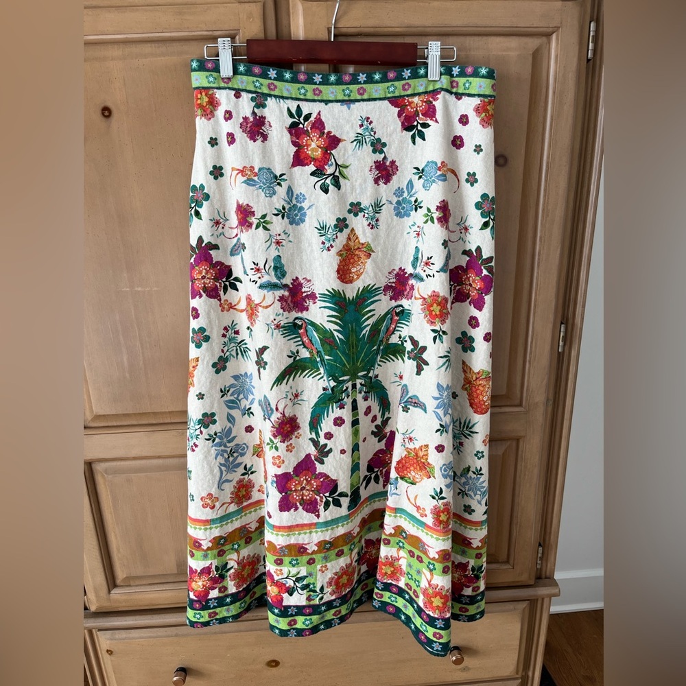 Rachel Zoe Multicolor Floral A-Line Skirt